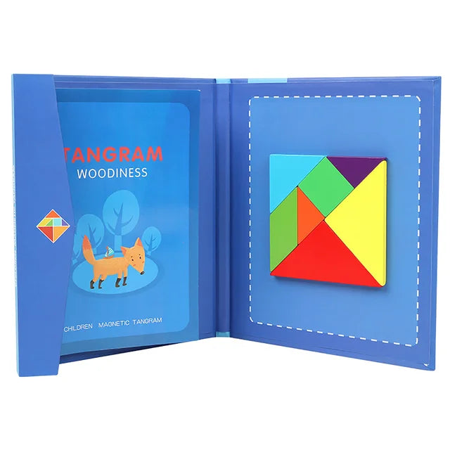 Wooden Magnetic Tangram Book