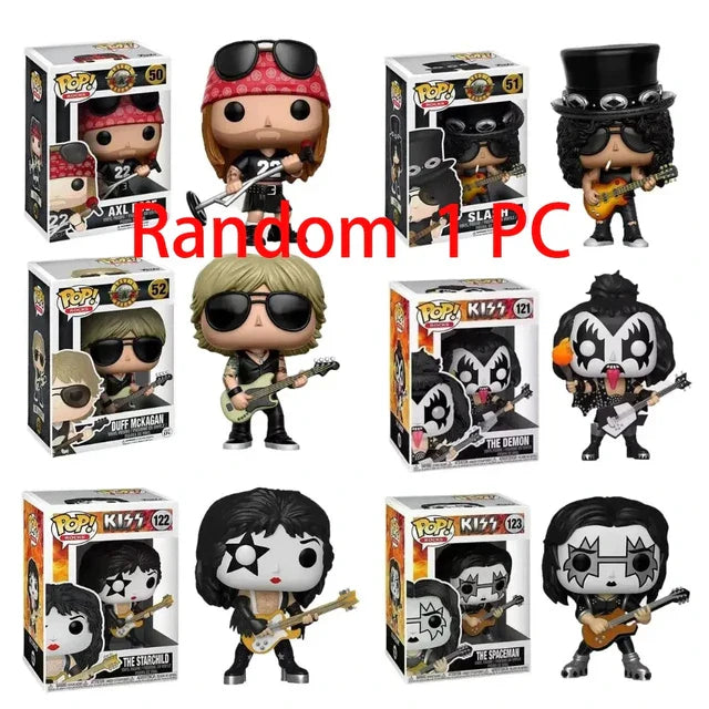 Vintage Heavy Metal Kiss Band Rock 10cm